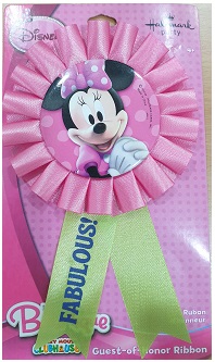 Minnie Mouse Birthday Guest of Honor Ribbon